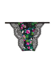 Мереживні трусики-стрінги з квітковою вишивкою Victoria's Secret — мультиколор