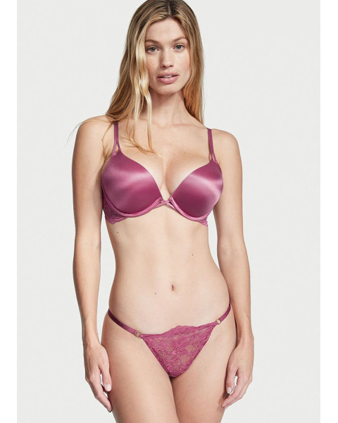 Зі стразами жіночі трусики Victoria's Secret PINK — рожеві