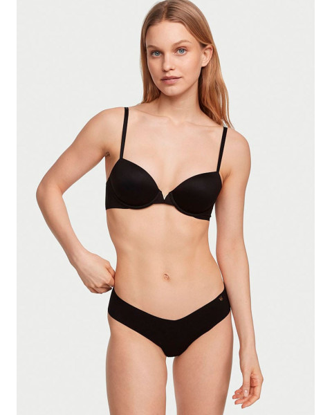 Безшовні трусики-стрінги Victoria's Secret No-Show Thong Panty Чорні
