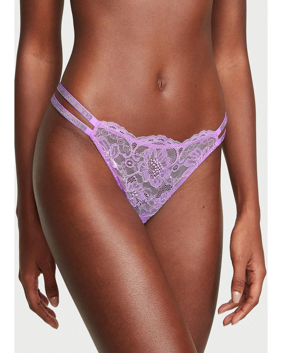 Зі стразами жіночі трусики Victoria's Secret Very Sexy — бузковий