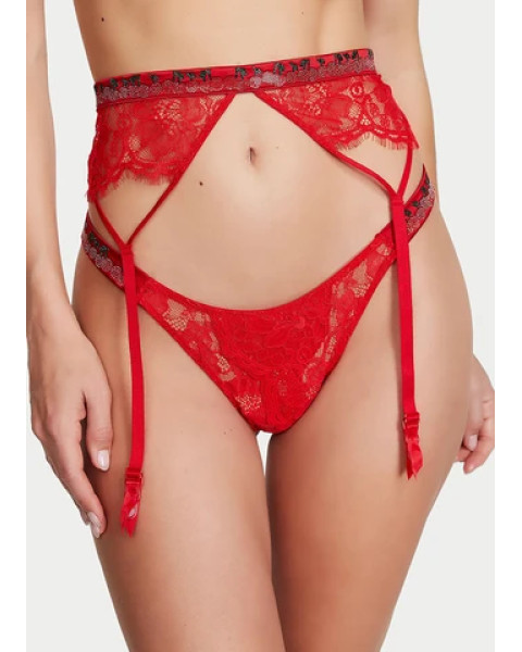 Зі стразами жіночі трусики Victoria's Secret — червоні