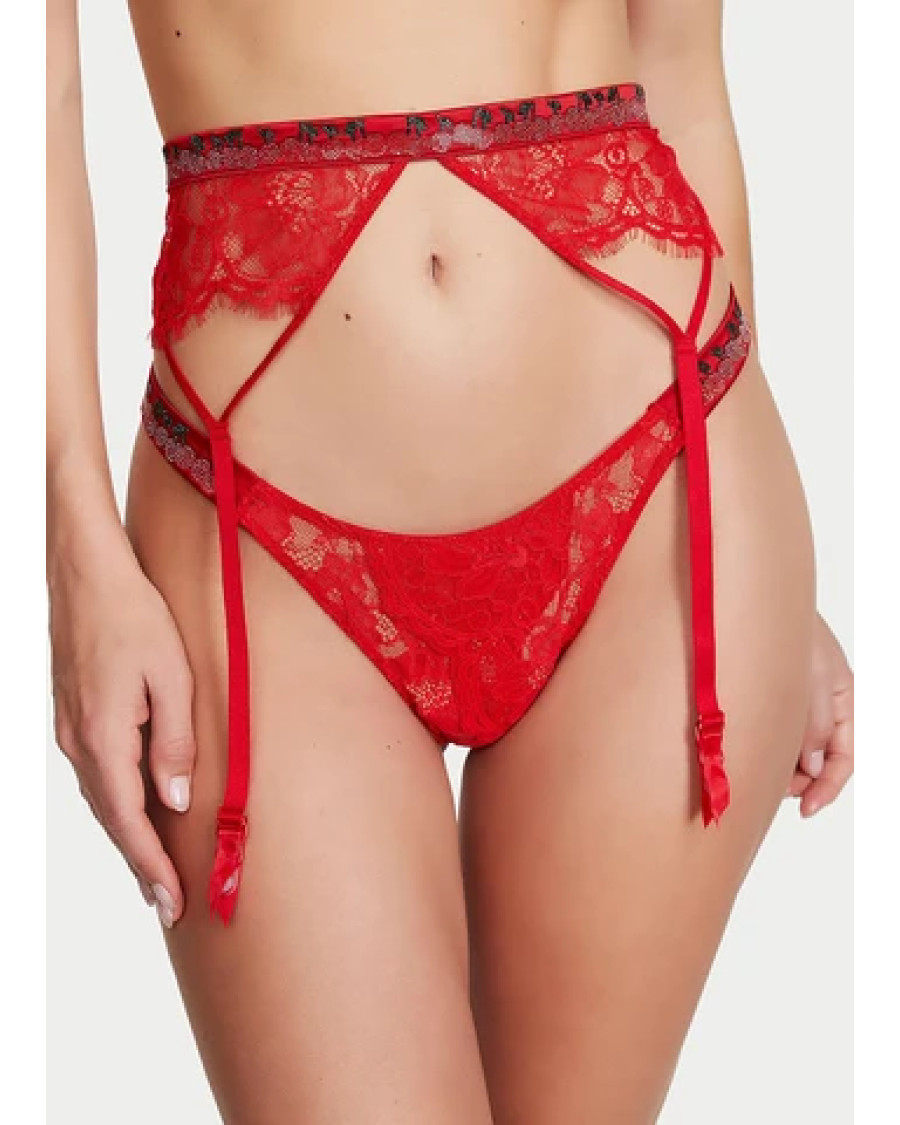 Зі стразами жіночі трусики Victoria's Secret — червоні