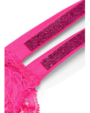 Зі стразами жіночі трусики Victoria's Secret PINK — рожеві