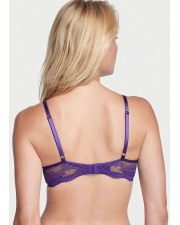 Комплект мереживної білизни Victoria's Secret Very Sexy Strappy Fishnet Lace Push-Up Фіолетовий