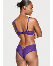 Комплект мереживної білизни Victoria's Secret Very Sexy Strappy Fishnet Lace Push-Up Фіолетовий
