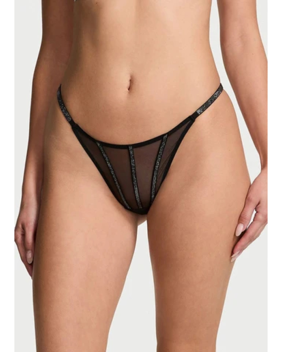 Зі стразами жіночі трусики Victoria's Secret Very Sexy — чорні Зі стразами жіночі трусики Victoria's Secret Very Sexy — чорні