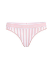 Бавовняні трусики Victoria's Secret Logo Cotton High-Leg Thong — Рожева смужка