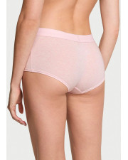 Бавовняні трусики-шорти Victoria's Secret Logo Cotton Boyshort — Світло-рожеві Бавовняні трусики-шорти Victoria's Secret Logo Cotton Boyshort — Світло-рожеві