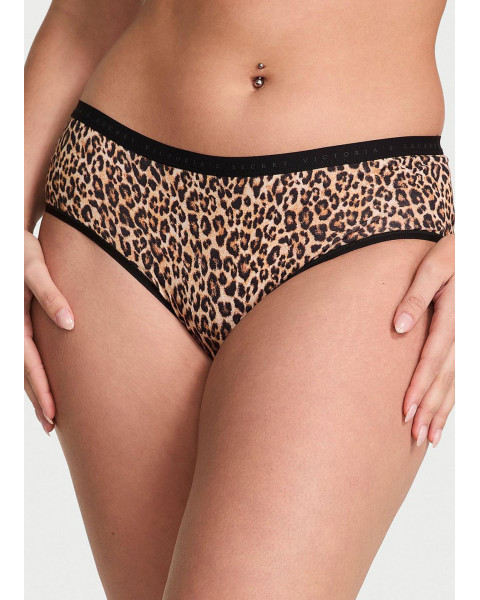 Бавовняні трусики Victoria's Secret Stretch Cotton Hiphugger з леопардовим принтом