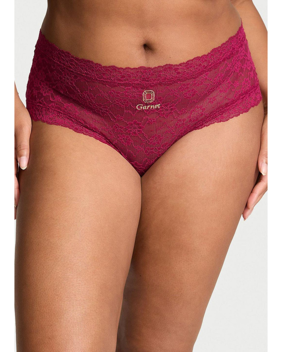 Мереживні трусики Victoria's Secret Posey Lace Cheeky, бордові Мереживні трусики Victoria's Secret Posey Lace Cheeky, бордові