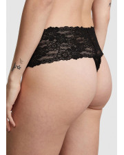 Мереживні трусики-стрінги Victoria's Secret PINK Wink Wide-Waist Thong Panty Чорні Мереживні трусики-стрінги Victoria's Secret PINK Wink Wide-Waist Thong Panty Чорні