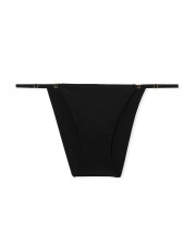 Жіночі трусики бікіні Victoria's Secret Love Cloud Smooth Adjustable String Bikini чорні на регульованих ремінцях Жіночі трусики бікіні Victoria's Secret Love Cloud Smooth Adjustable String Bikini чорні на регульованих ремінцях