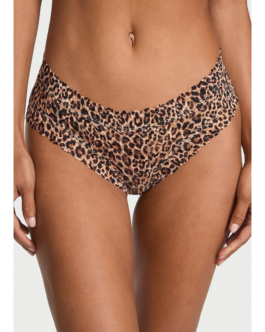Мереживні трусики чікі Victoria's Secret The Lacie Lace Cheeky Panty, Леопардові
