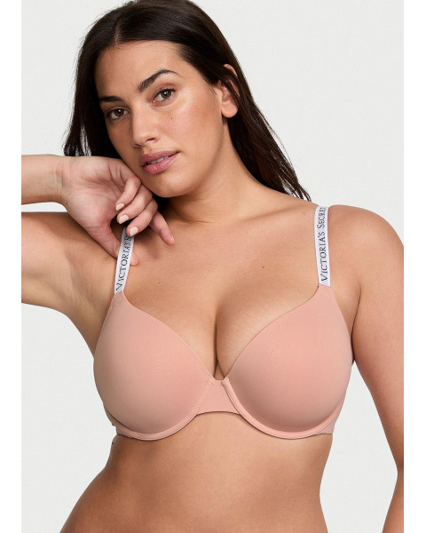 Бюстгальтер Victoria's Secret The T-Shirt Lightly Lined Demi Bra — Бежевий пудровий