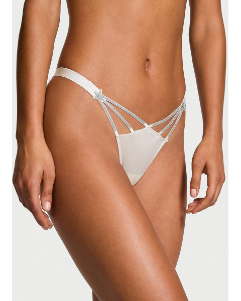 Зі стразами жіночі трусики Victoria's Secret Very Sexy — сірі