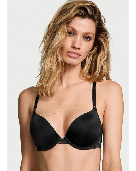 Мереживний бюстгальтер пуш-ап Victoria's Secret — чорний