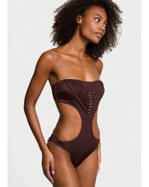 Суцільний купальник монокіні Victoria's Secret Archives Strappy Hardware з відкритою спиною