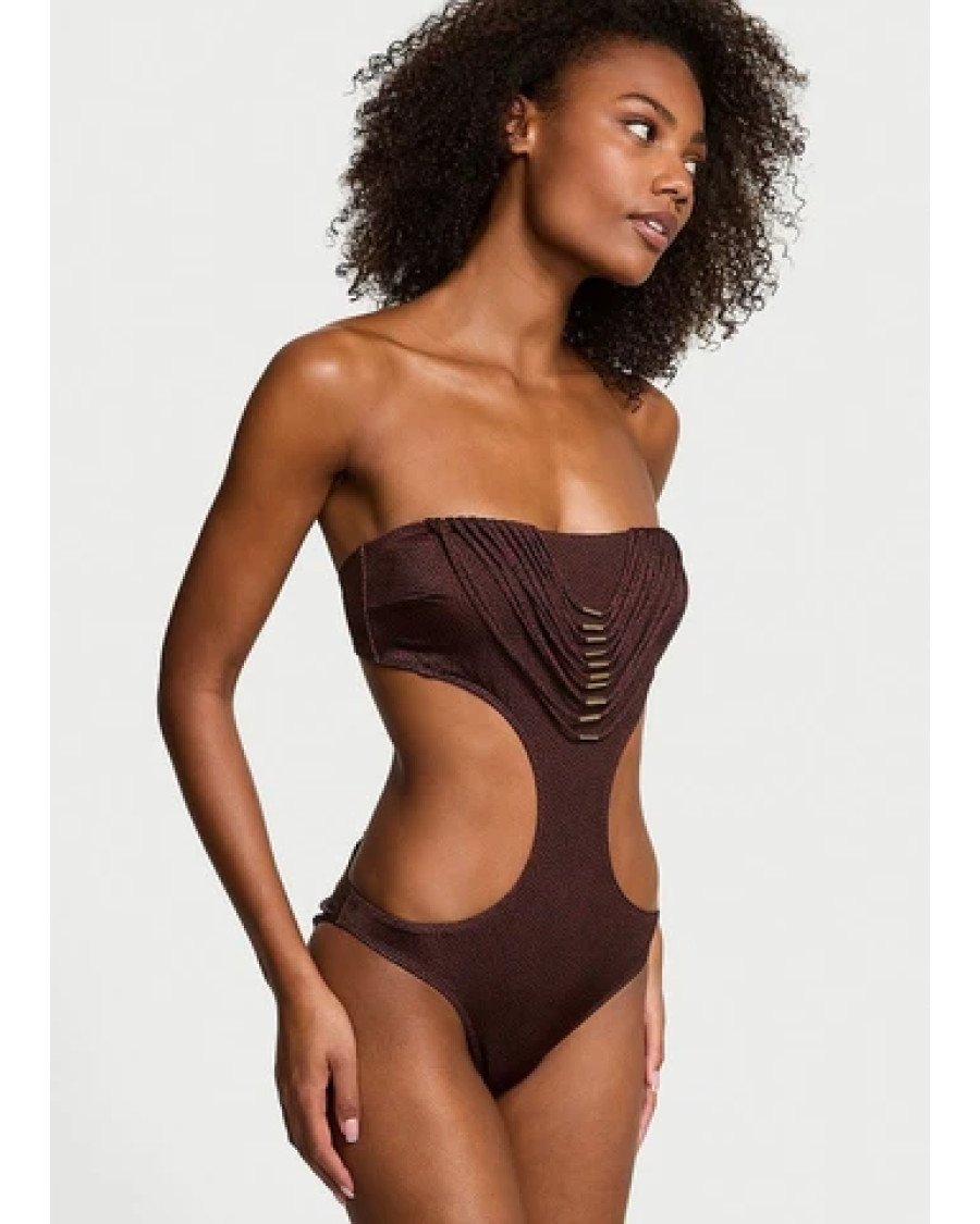 Суцільний купальник монокіні Victoria's Secret Archives Strappy Hardware з відкритою спиною Суцільний купальник монокіні Victoria's Secret Archives Strappy Hardware з відкритою спиною