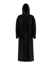 Жіночий довгий плюшевий халат Victoria's Secret Chenille Hooded Long Robe з капюшоном чорний