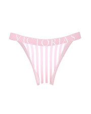 Жіночі бавовняні трусики Victoria's Secret Exploded Logo Cotton 90s Brief Panty, рожева смужка Жіночі бавовняні трусики Victoria's Secret Exploded Logo Cotton 90s Brief Panty, рожева смужка