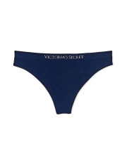Трусики-стрінги Victoria's Secret Seamless Logo Thong — Темно-сині