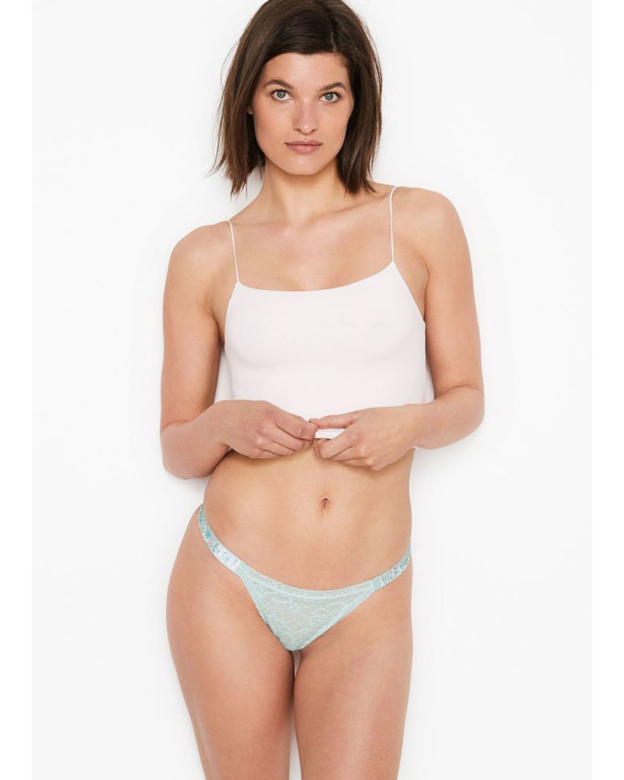 Трусики-стрінги з принтом Victoria's Secret — м’ятний Трусики-стрінги з принтом Victoria's Secret — м’ятний