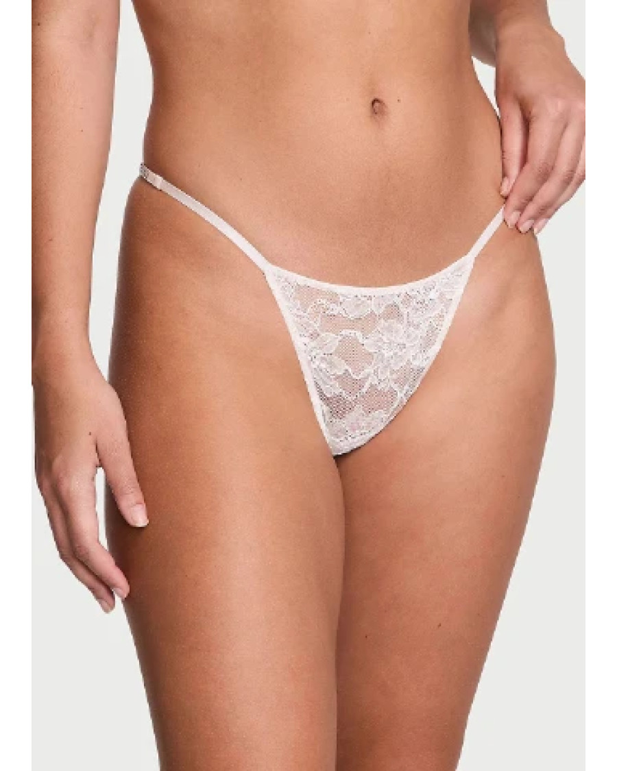 Мереживні трусики-стрінги Victoria's Secret Very Sexy — білі