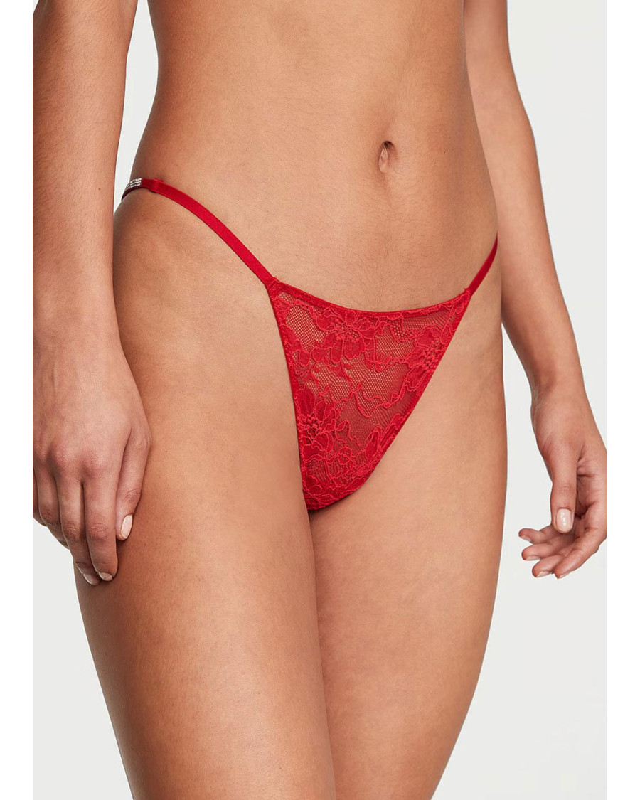 Зі стразами жіночі трусики Victoria's Secret Very Sexy — червоні
